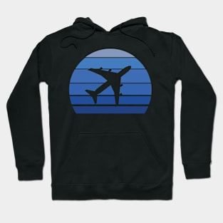 Airplane inside Blue Sunset Hoodie